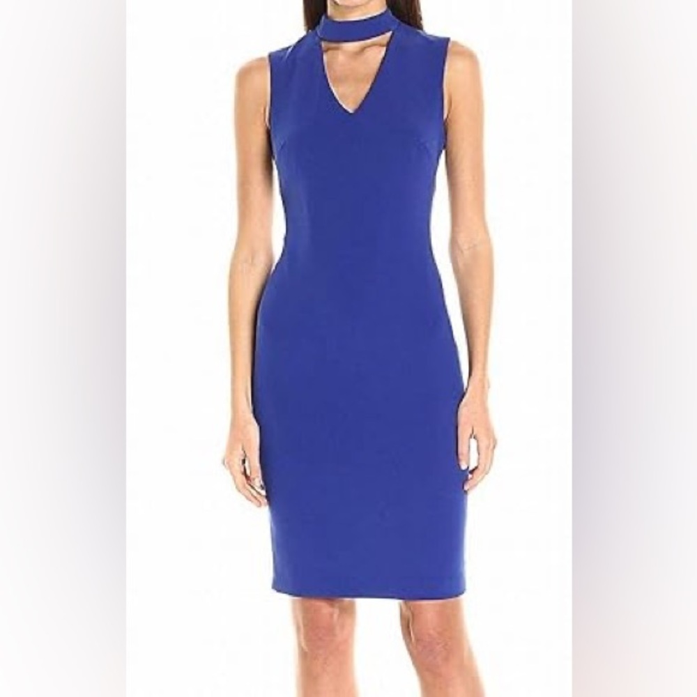 Calvin Klein Royal Blue Sheath Midi Dress 4
